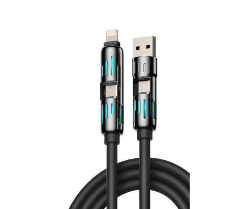 4-in-1 Multi USB Charging Cable in UAE – Fast Universal Charging Cable for Lightning & Micro USB Devices | Travel & Office Use