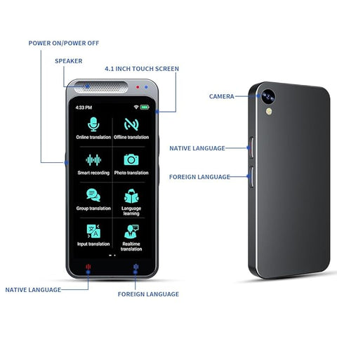 Artificial Intelligence (AI) Translator Device – 138 Languages Real-Time Smart Voice Translator UAE