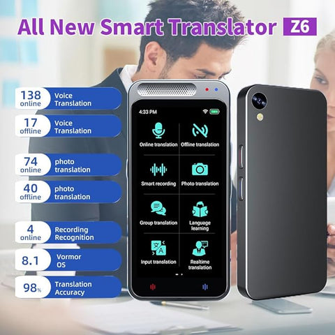 Artificial Intelligence (AI) Translator Device – 138 Languages Real-Time Smart Voice Translator UAE