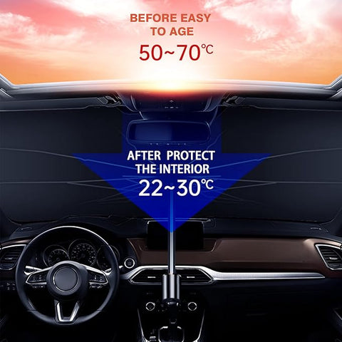 Car Windshield Sun Umbrella in UAE – Foldable UV Protection Sunshade for Front Windshield | Heat & Sun Blocker