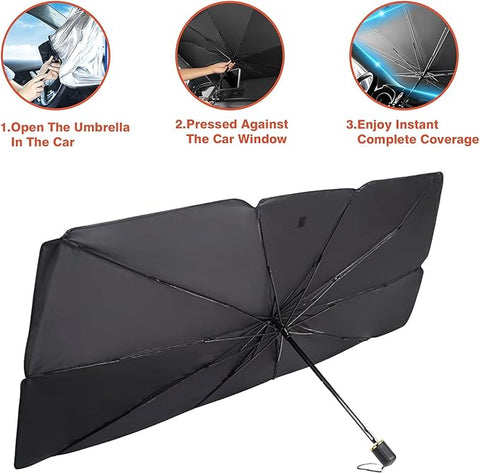Car Windshield Sun Umbrella in UAE – Foldable UV Protection Sunshade for Front Windshield | Heat & Sun Blocker
