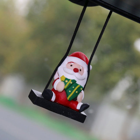 Christmas Car Rearview Mirror Pendant – Santa Claus Resin Hanging Decoration UAE
