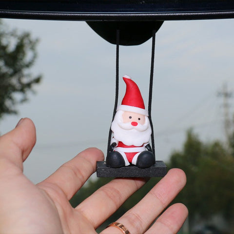 Christmas Car Rearview Mirror Pendant – Santa Claus Resin Hanging Decoration UAE