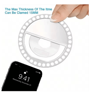 Clip-On Selfie Ring Light – Portable LED Phone Light for Photos & Videos – UAE