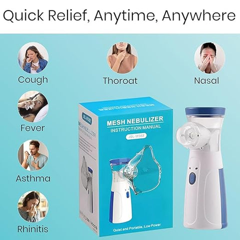 Portable Mesh Nebulizer Machine in UAE – Quiet & Rechargeable Inhaler for Adults & Children | Home & Travel Use