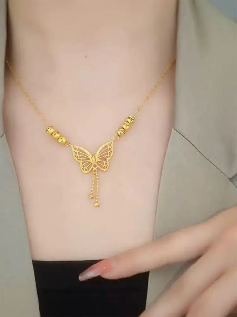 Elegant Gold Butterfly Pendant Necklace in UAE – Lightweight Fashion Jewelry for Women, Daily & Special Occasion Wear