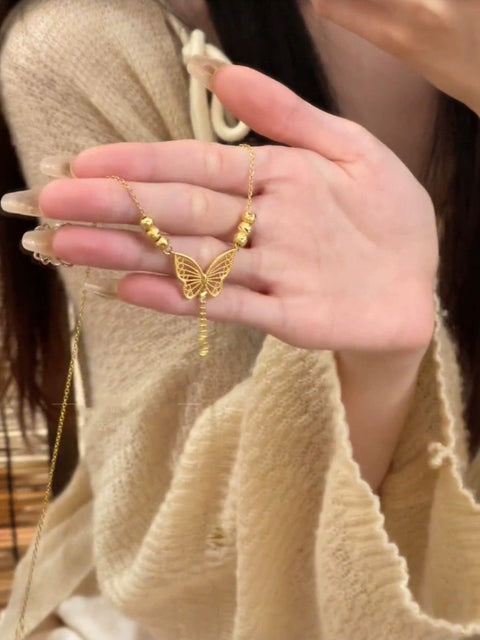 Elegant Gold Butterfly Pendant Necklace in UAE – Lightweight Fashion Jewelry for Women, Daily & Special Occasion Wear