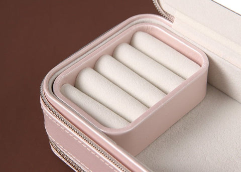 Portable Travel Jewelry Box in UAE – Double-Sided PU Leather Organizer for Rings, Earrings & Necklaces