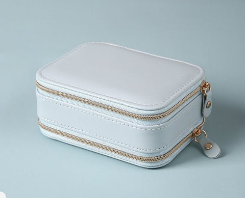 Portable Travel Jewelry Box in UAE – Double-Sided PU Leather Organizer for Rings, Earrings & Necklaces