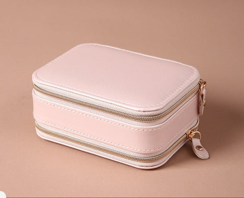 Portable Travel Jewelry Box in UAE – Double-Sided PU Leather Organizer for Rings, Earrings & Necklaces