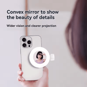 Selfie Glow Mirror – Portable LED Ring Light Mirror for Photos & Videos – UAE
