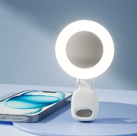 Selfie Glow Mirror – Portable LED Ring Light Mirror for Photos & Videos – UAE