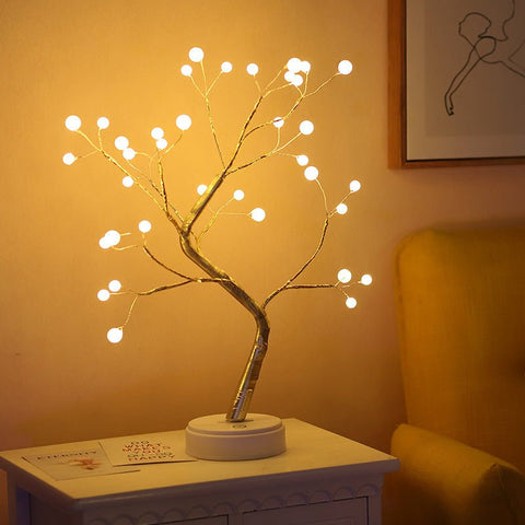 Tree Light Touch Switch Pearl Star Night Light – USB LED Bonsai Tree Lamp for Home Décor UAE