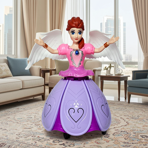 Angel Girl Toy in UAE – Battery-Operated Musical Dancing Princess Doll with 3D Lights and Bump & Go Action